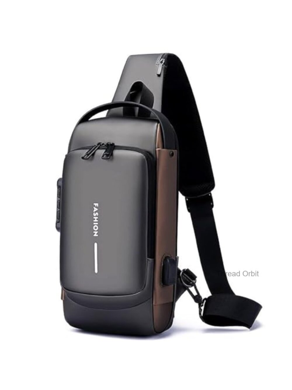 Anti-Theft Sling Bag Water-Resistant Chest Crossbody Backpack USB Port